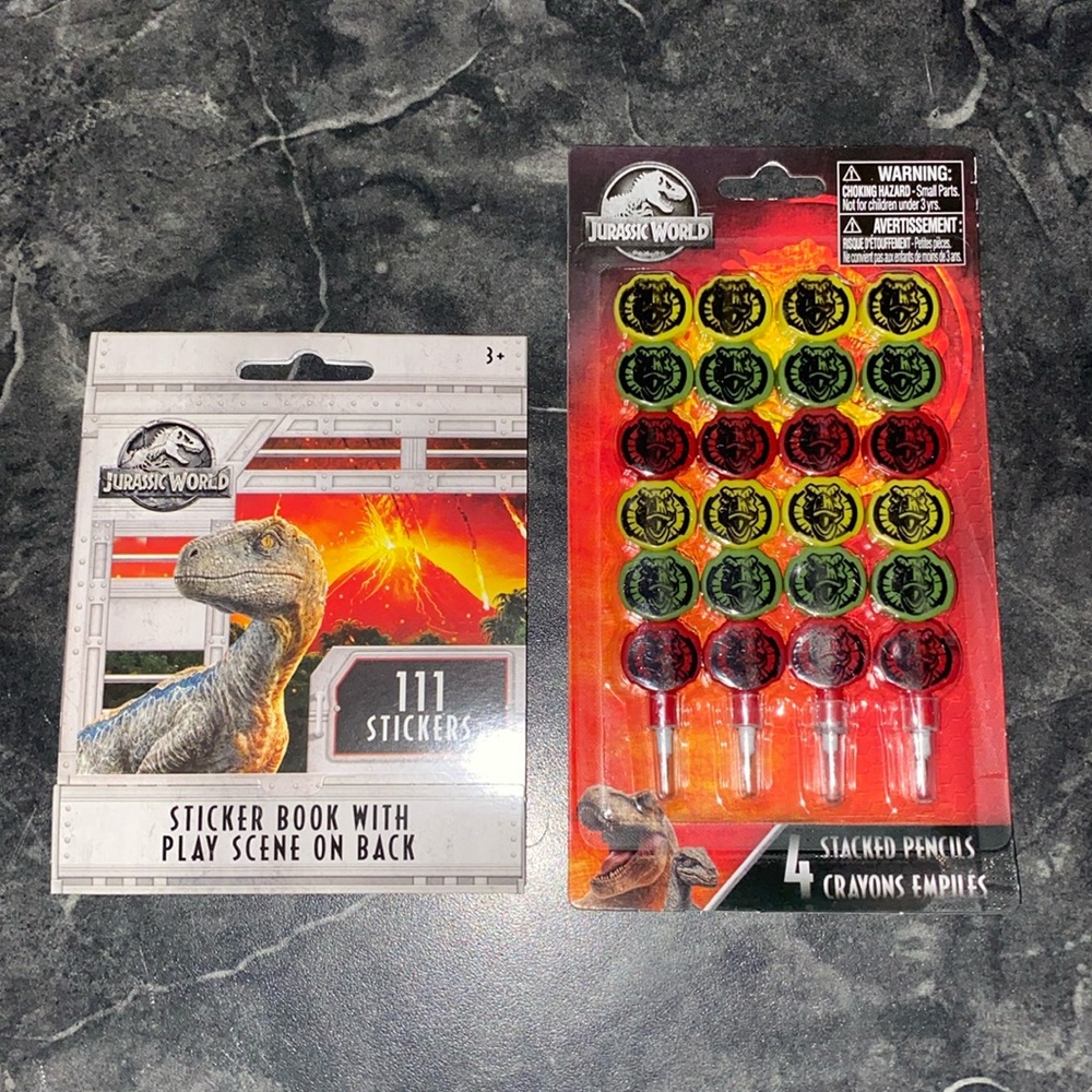 Jurassic World Pencil & Sticker Set
